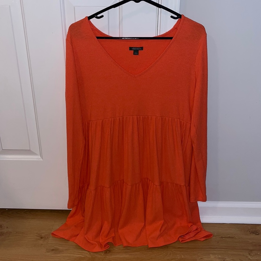 Target Long Sleeve Tiered Dress